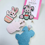 Handmade Beaded Easter Bunny Earrings
