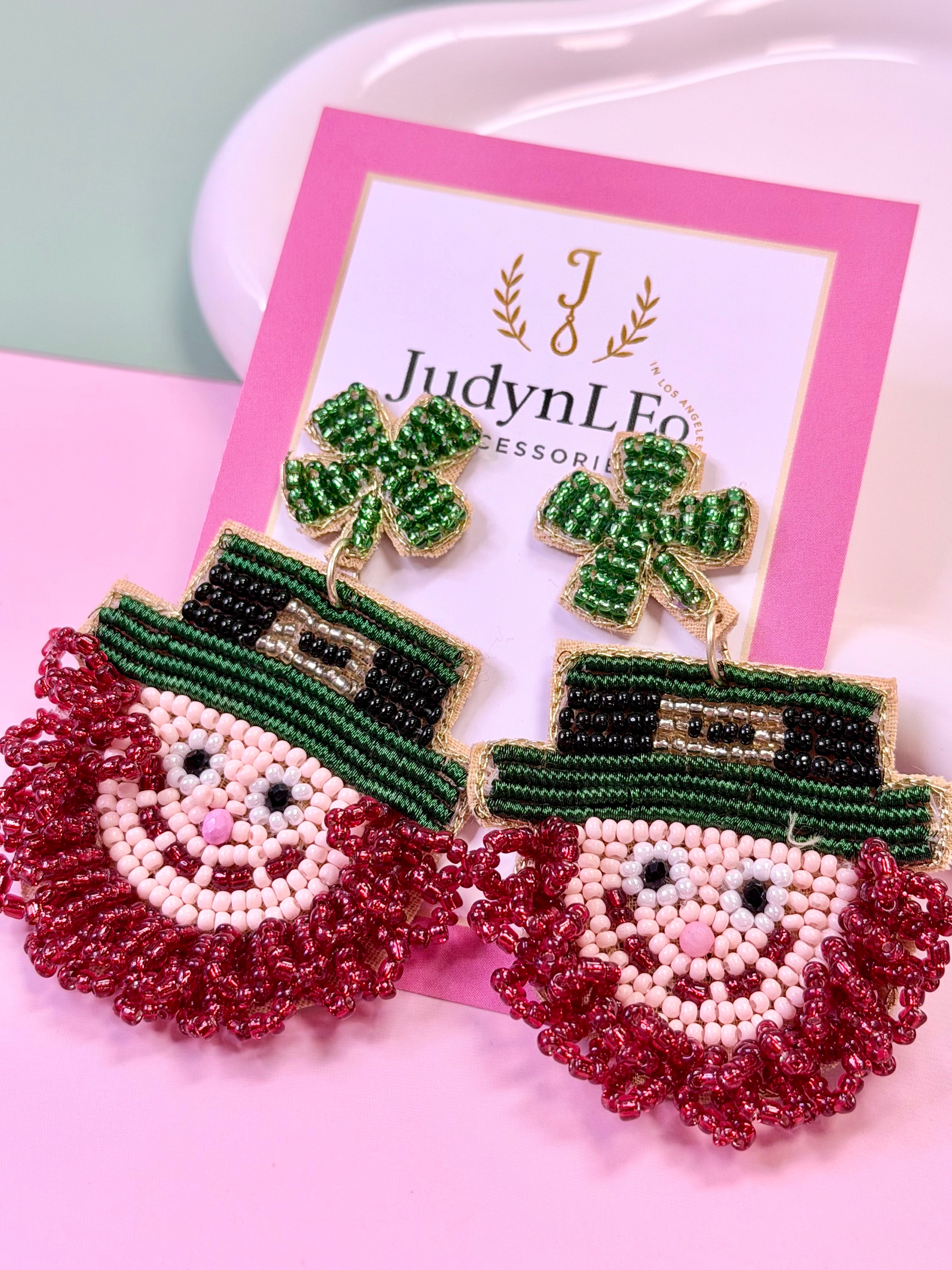 St. Patrick’s Day Beaded Earrings