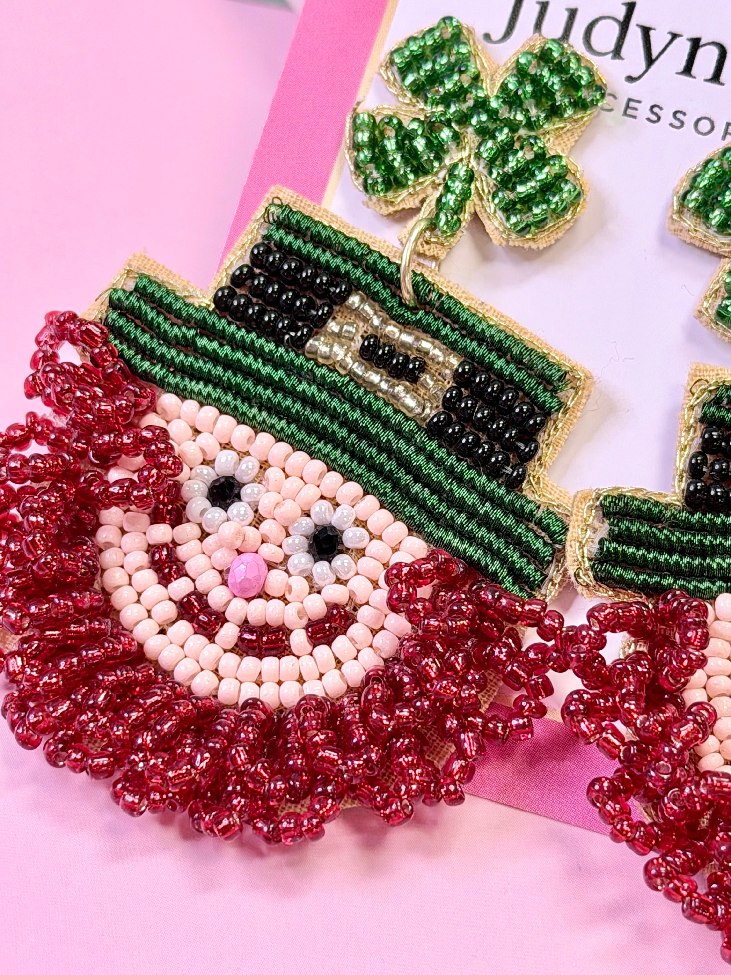St. Patrick’s Day Beaded Earrings