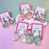 Easter Bunny Handmade Beaded Earrings