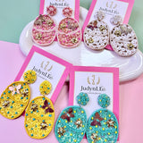 Happy Easter Egg Handmade Beaded Floral Earrings