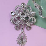 Vintage Crystal Drop Brooch
