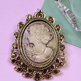 Rose Cameo Vintage Brooch