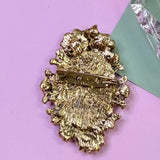 Floral Cameo Vintage Brooch