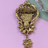 Vintage Cameo Crystal Brooch
