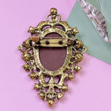 Vintage Ruby Cameo Brooch