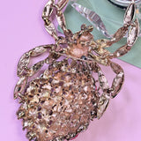 Statement Rhinestone Spider Brooch Pin