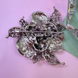 Vintage Multi-Crystal Floral Brooch