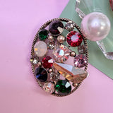 Vintage Crystal Cluster Brooch