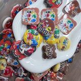 Candy Chocolate Character Cabochon Mix | Sweet Snack Flatback Charms 6 PCS