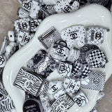 Black & White Luxury-Inspired Charm Mix | Designer Style 5PCS