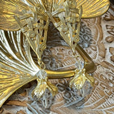 Vintage Gold Plated Crystal Drop Earring Silver Post Gold/